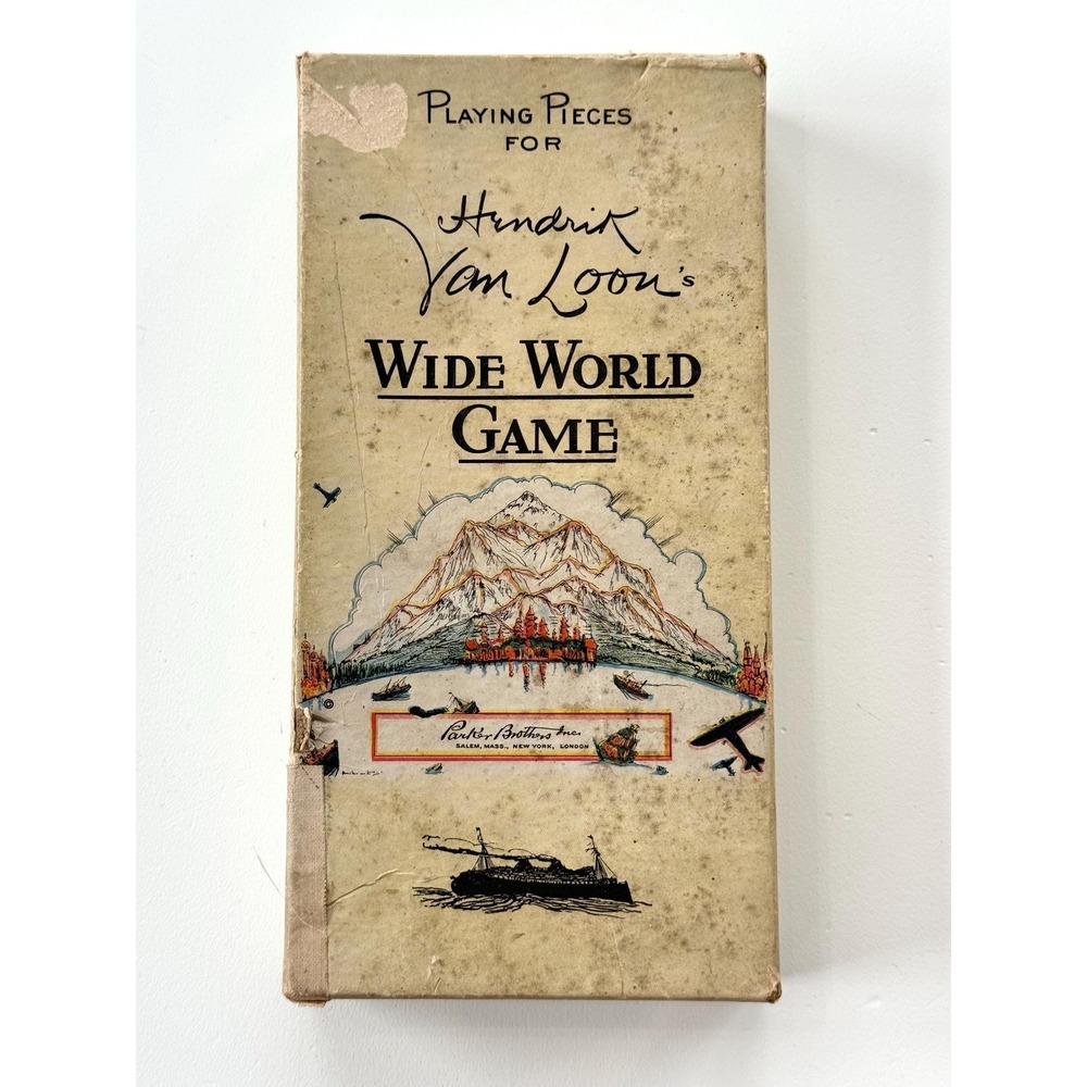 Vintage Hendrik Van Loon's Wide World Game Pieces - 1933 Edition